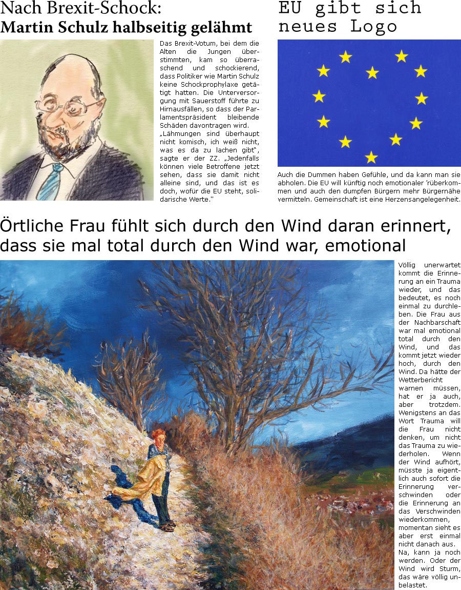 ZellerZeitung.de Seite 282 - Wind weckt Erinnerung an emotionale Belastung / Schlagwort Brexit: Martin Schulz nach Schock gelhmt, EU gibt sich sympathisches Logo